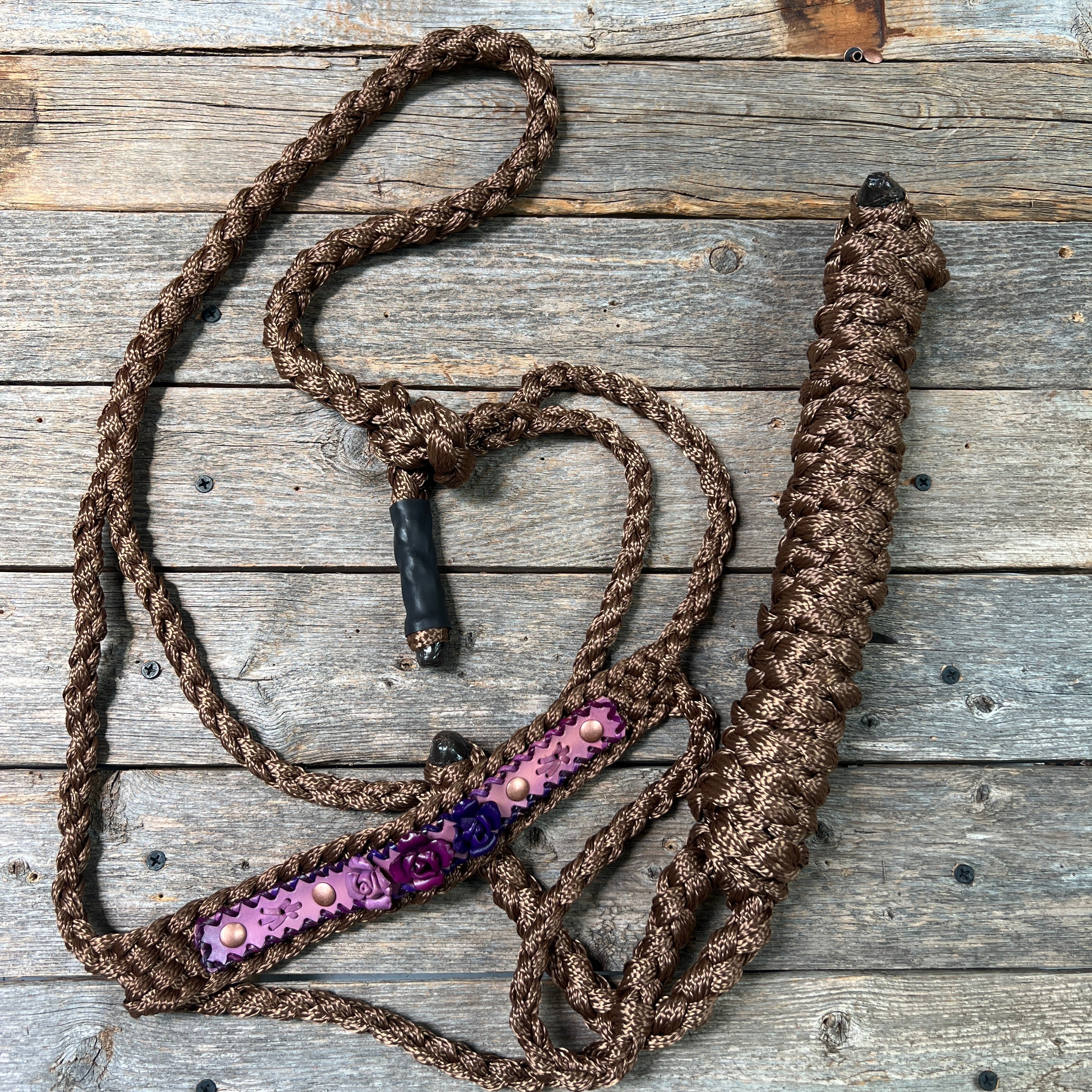 Rose - Brown Mule Tape Halter — view 4