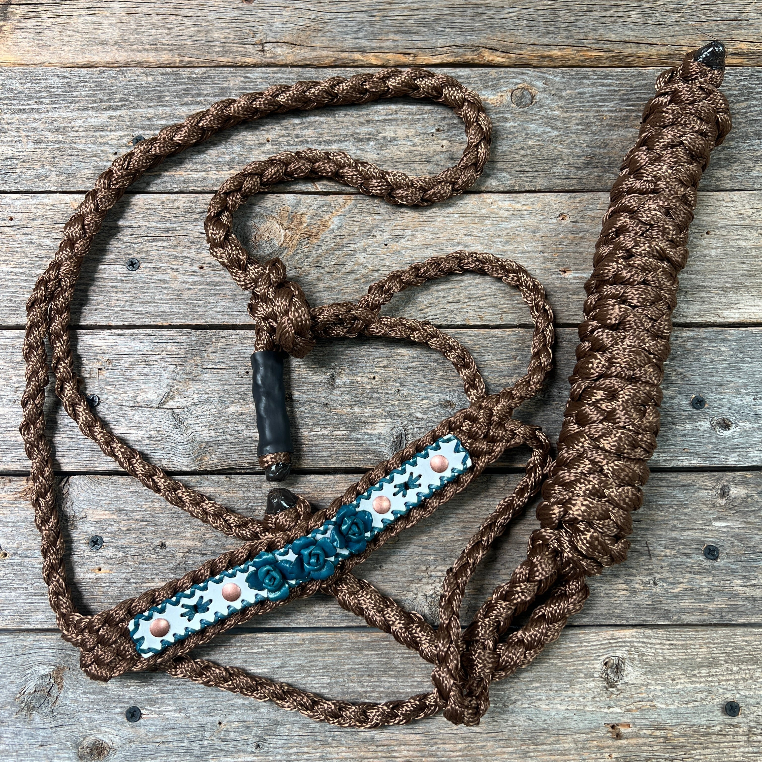 Rose - Brown Mule Tape Halter — view 8