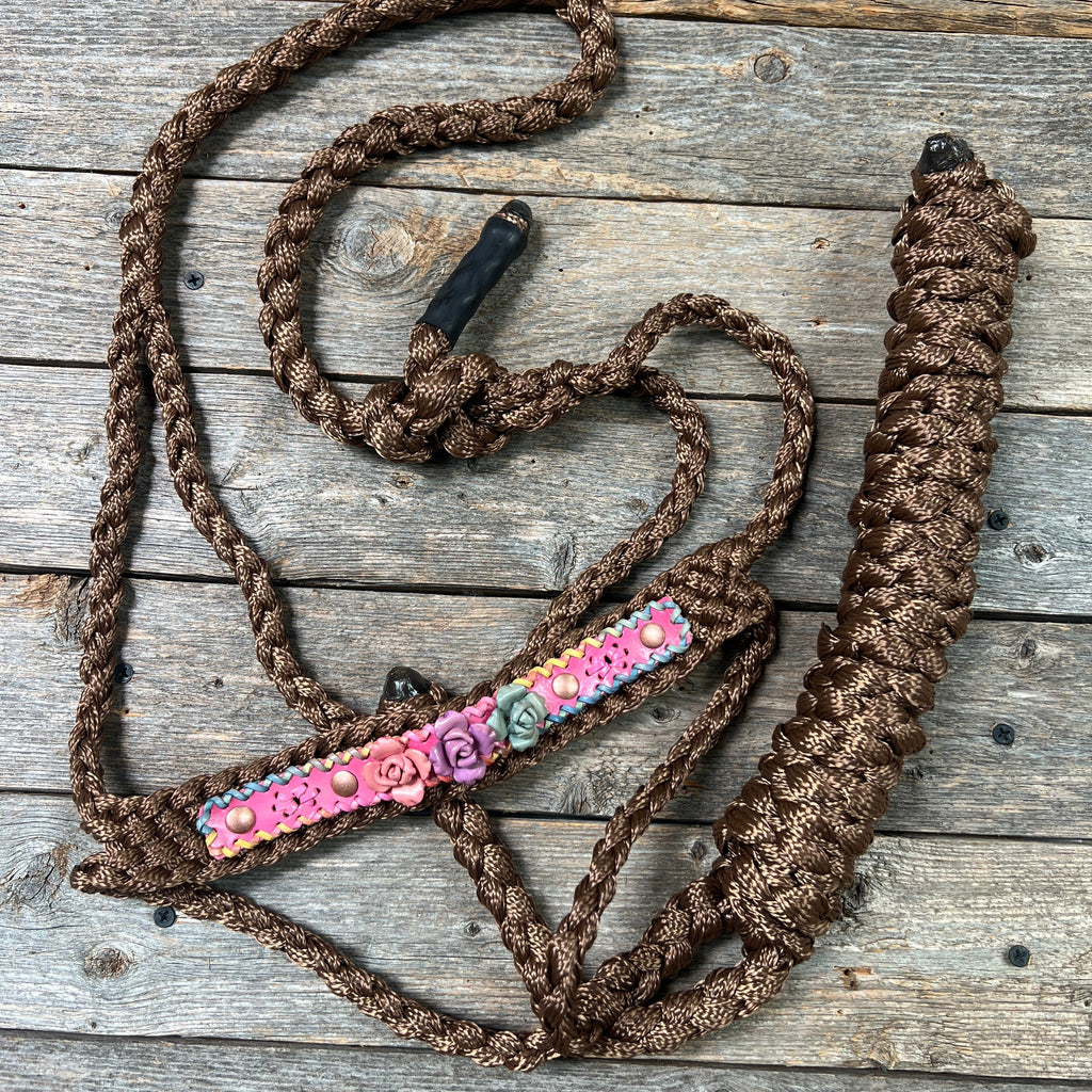 Rose - Brown Mule Tape Halter — view 3