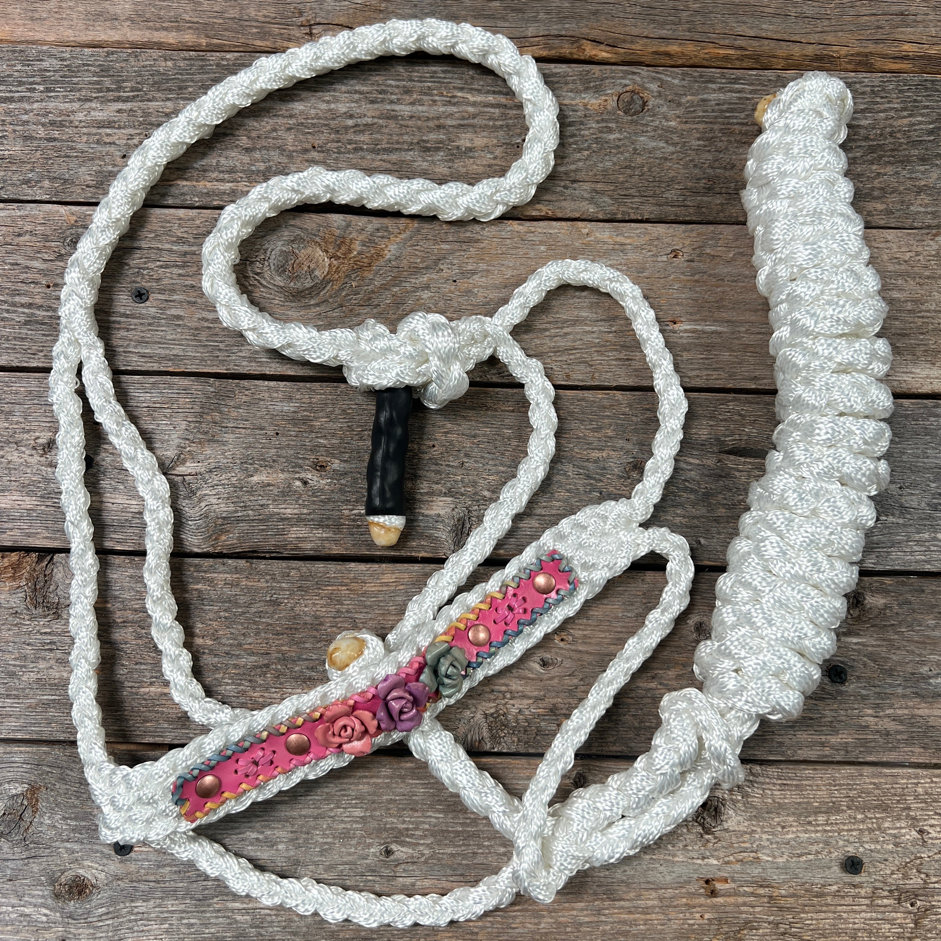Rose - White Mule Tape Halter — view 3