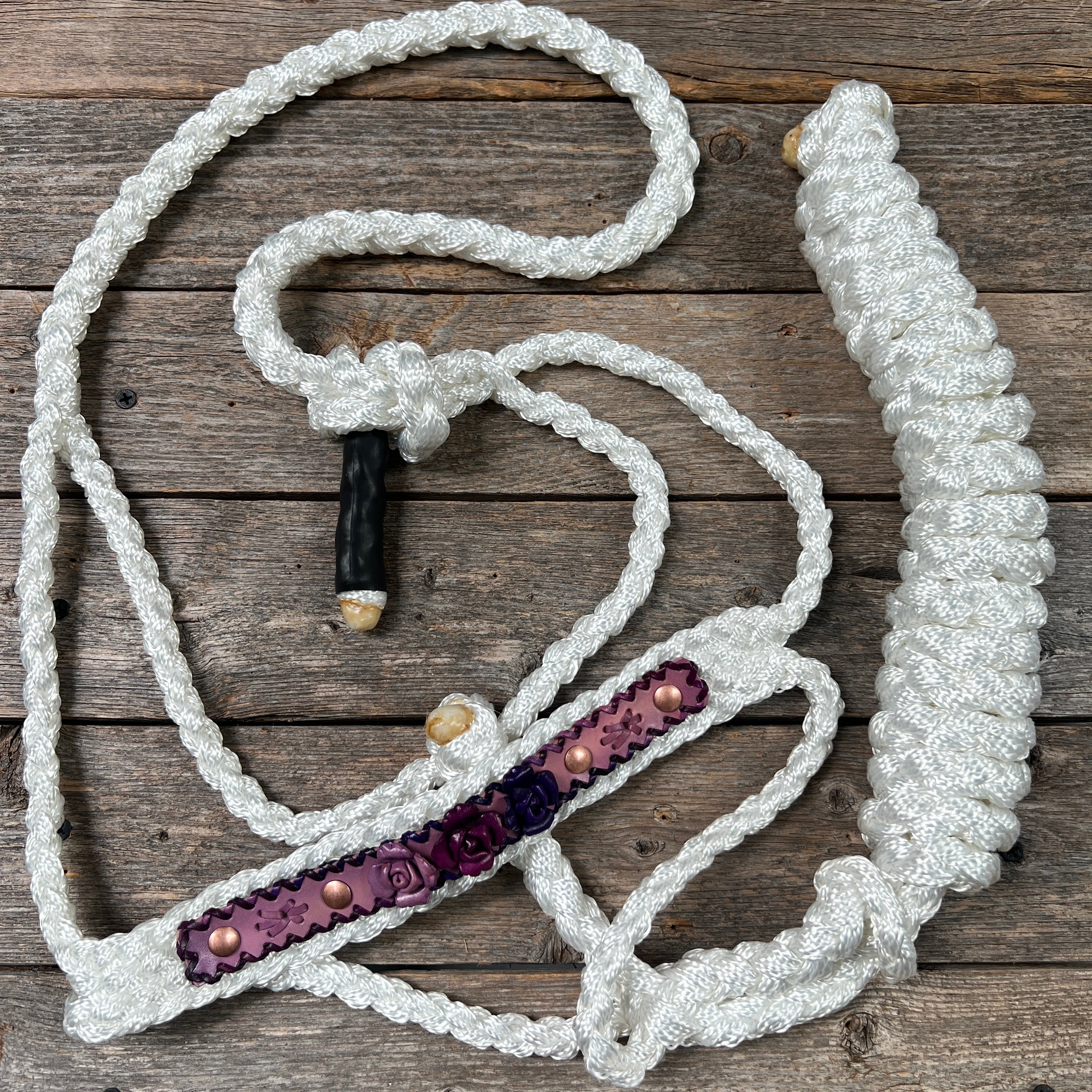 Rose - White Mule Tape Halter — view 4