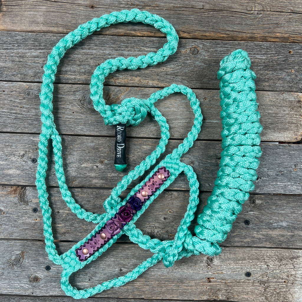 Rose - Turquoise Mule Tape Halter — view 4