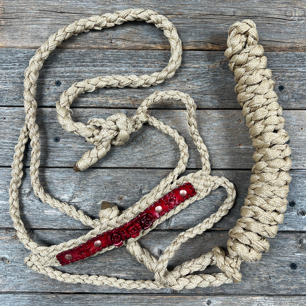Rose - Tan Mule Tape Rose Halter — view 2