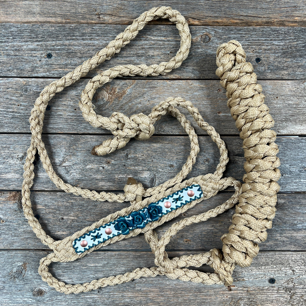 Rose - Tan Mule Tape Rose Halter — view 8