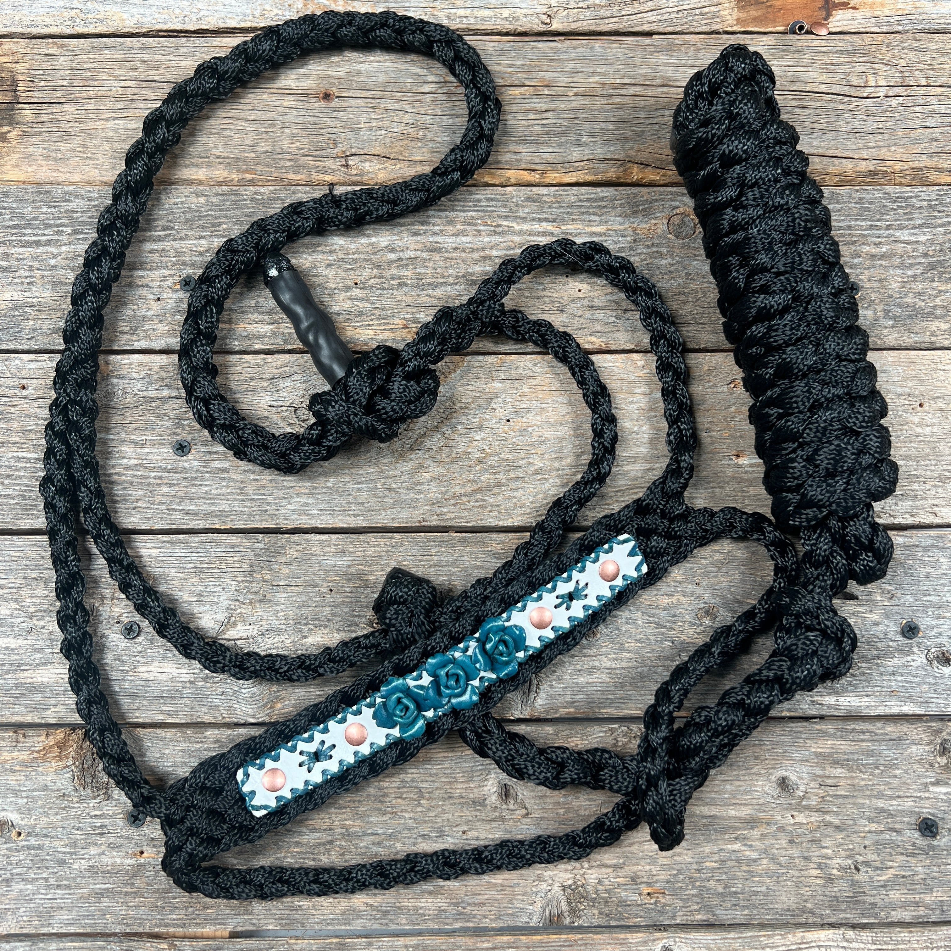 Black Mule Tape Rose Halter — view 8