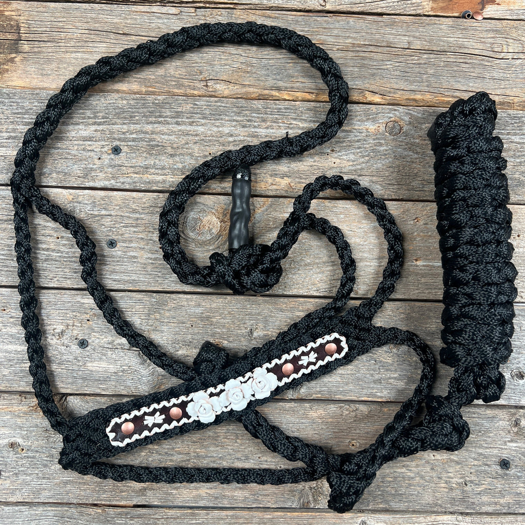 Black Mule Tape Rose Halter — view 6