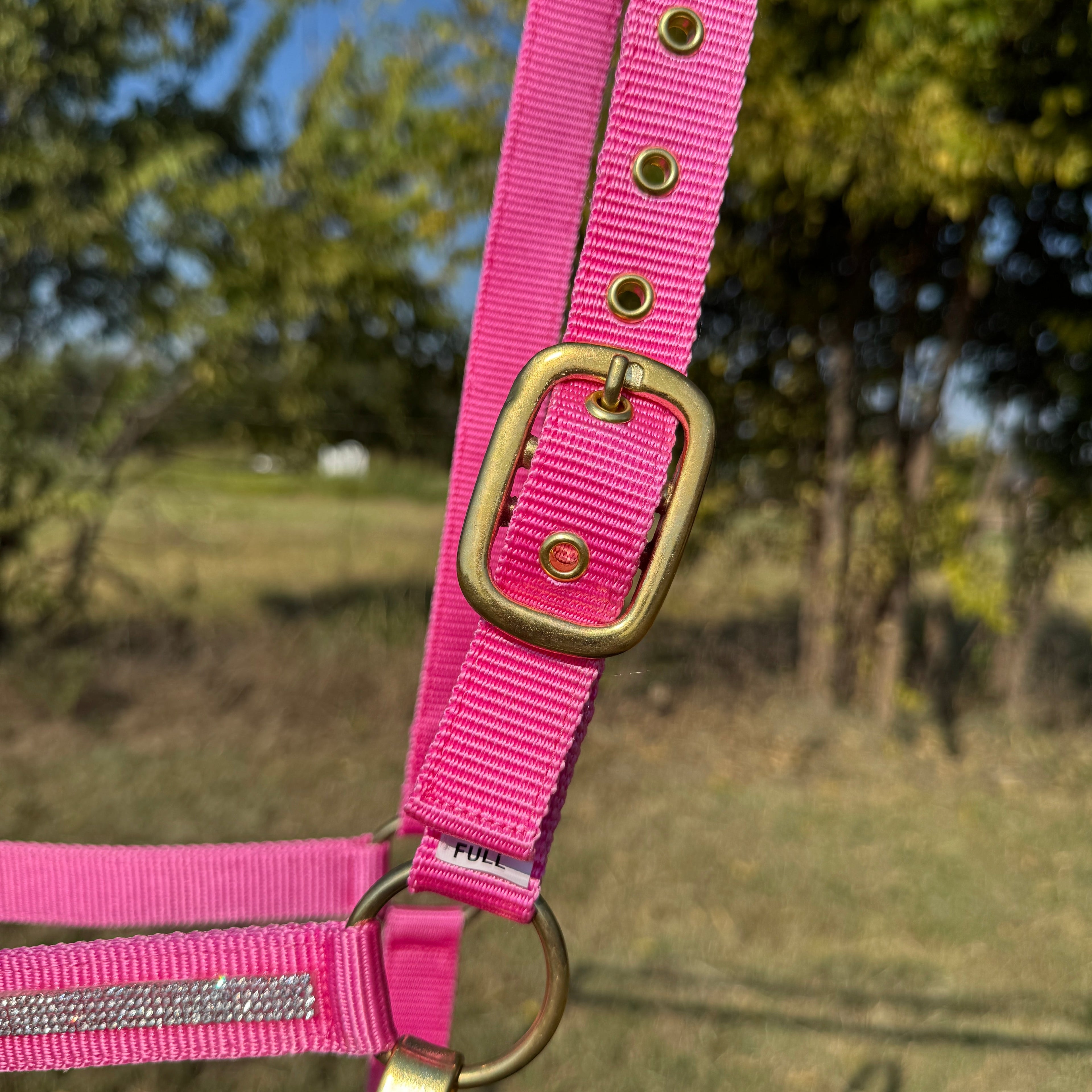 Pink Bling Nylon Horse Halter BNHPINK — view 5