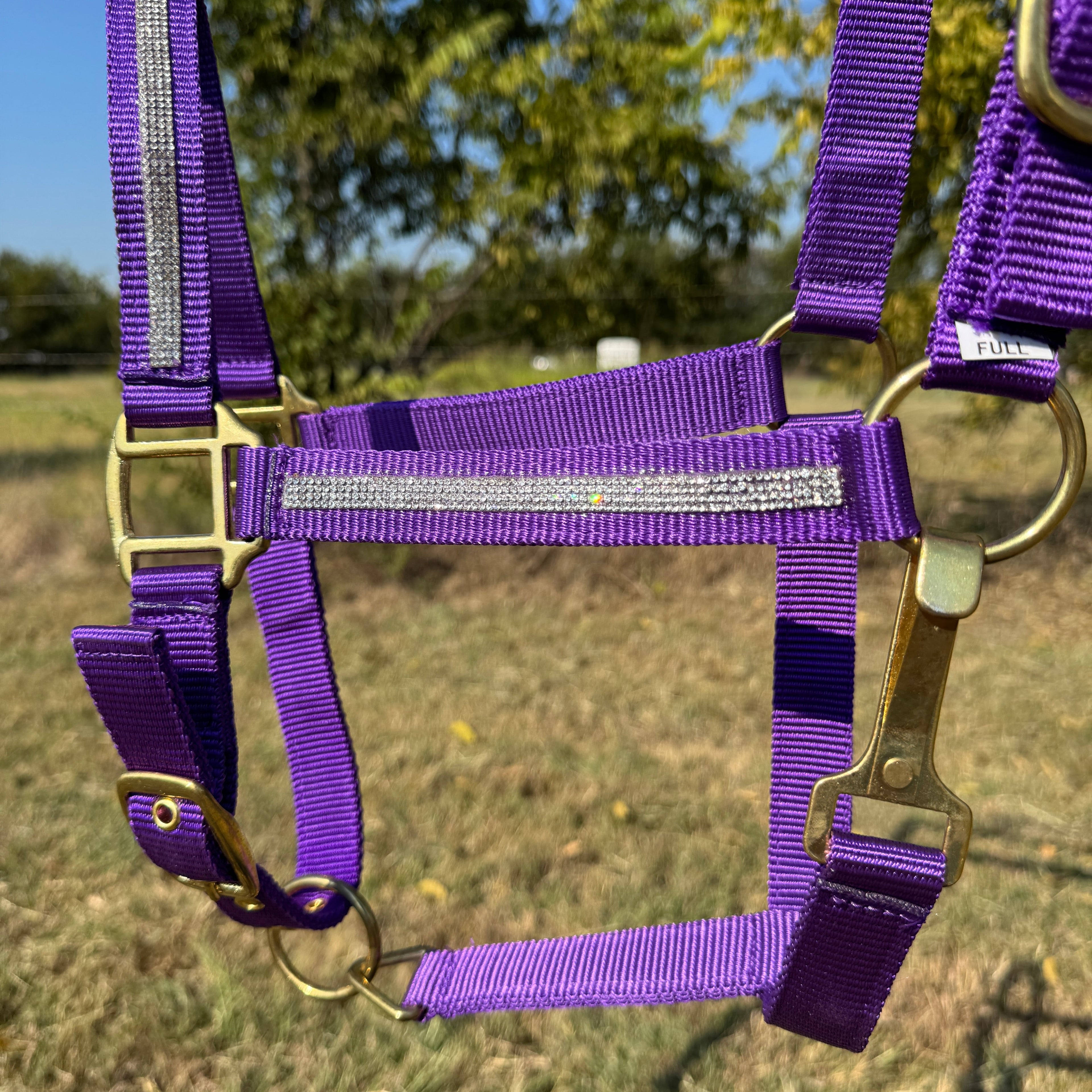 Purple Bling Nylon Horse Halter BNHPUR — view 3