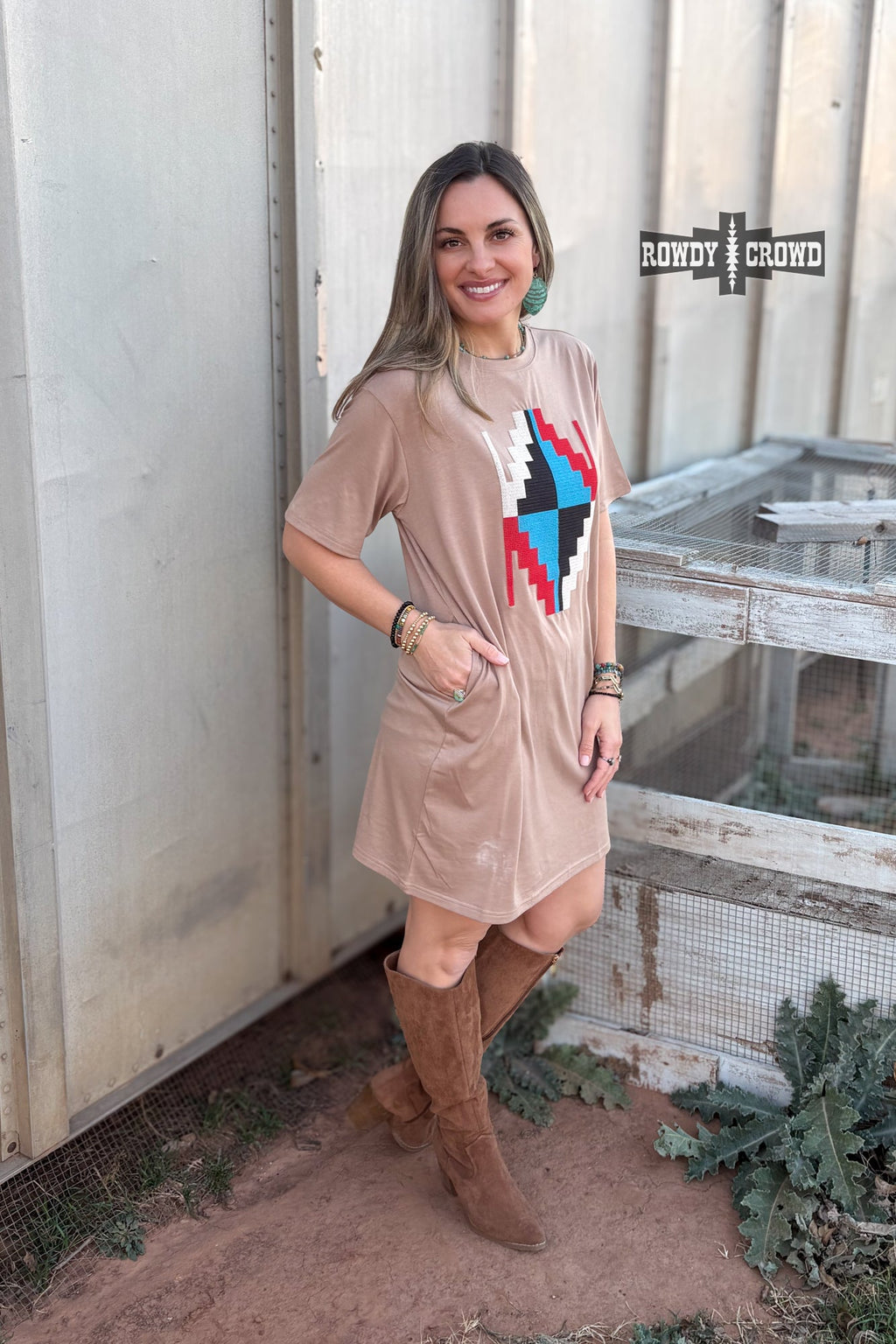 DS Alamosa Aztec Dress by Rowdy Crowd Clothing - product image 3