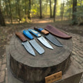 Traditional Working Knife Set 4 Piece Fixed Blade Utility Knives