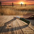 Rasp Steel Lockback Trapper Knife with Resin Handle
