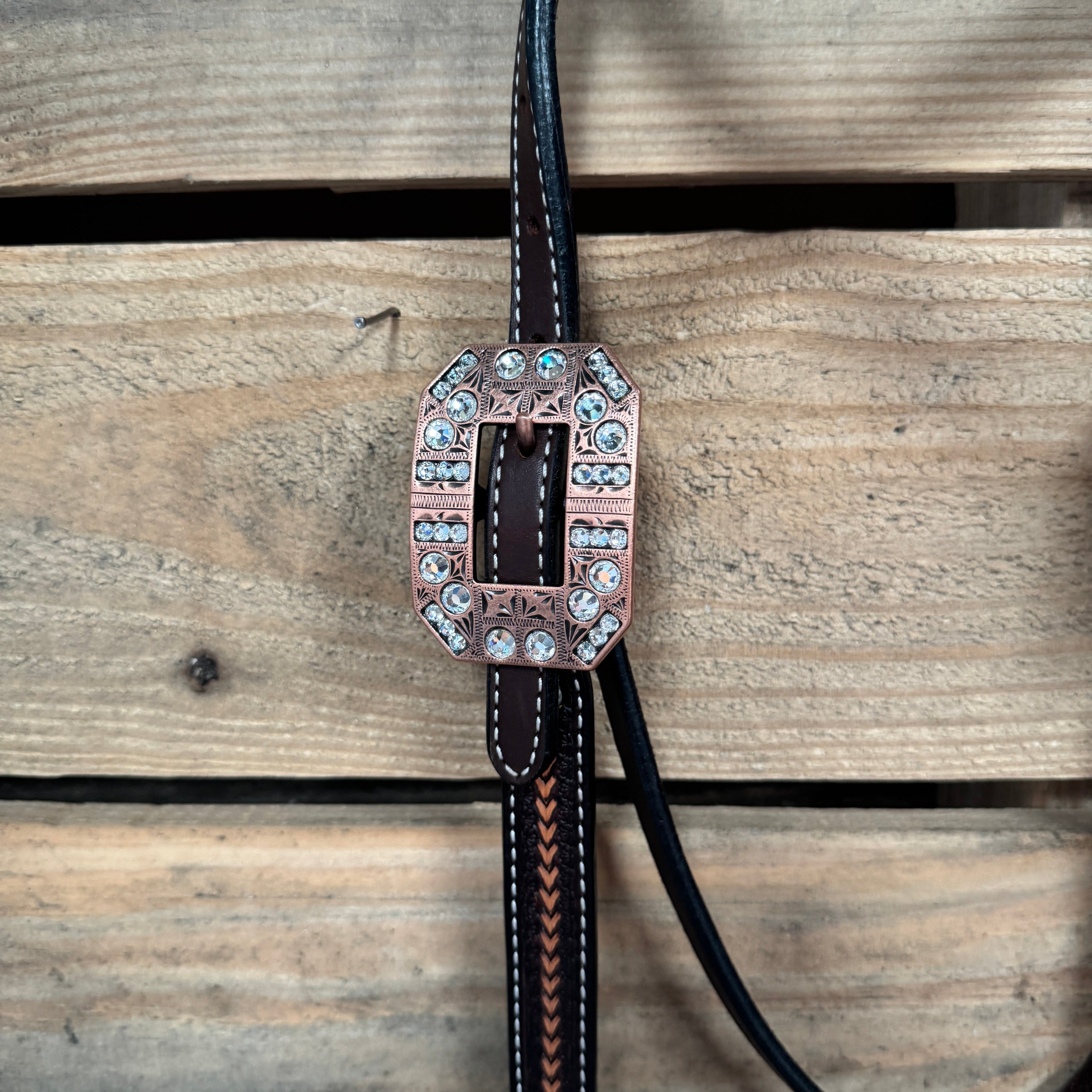 Foxtail Clear One Ear Headstall & Breastcollar Tack Set #BBBC467 — view 3