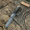 Handmade Frogman Dive Knife Damascus Fixed Blade Diving & Utility Knife