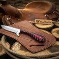 Crimson Ridge Hunter Knife with Red and Black Pakka Wood Handle