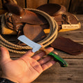 Straight Razor Castration Knife with Olive and Pakka Wood Handle