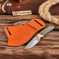 Wild Pine Edge Knife with Turquoise Pinecone Handle