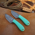 2 Piece Mark Cowboy Skinner Set with Turquoise Resin Handles