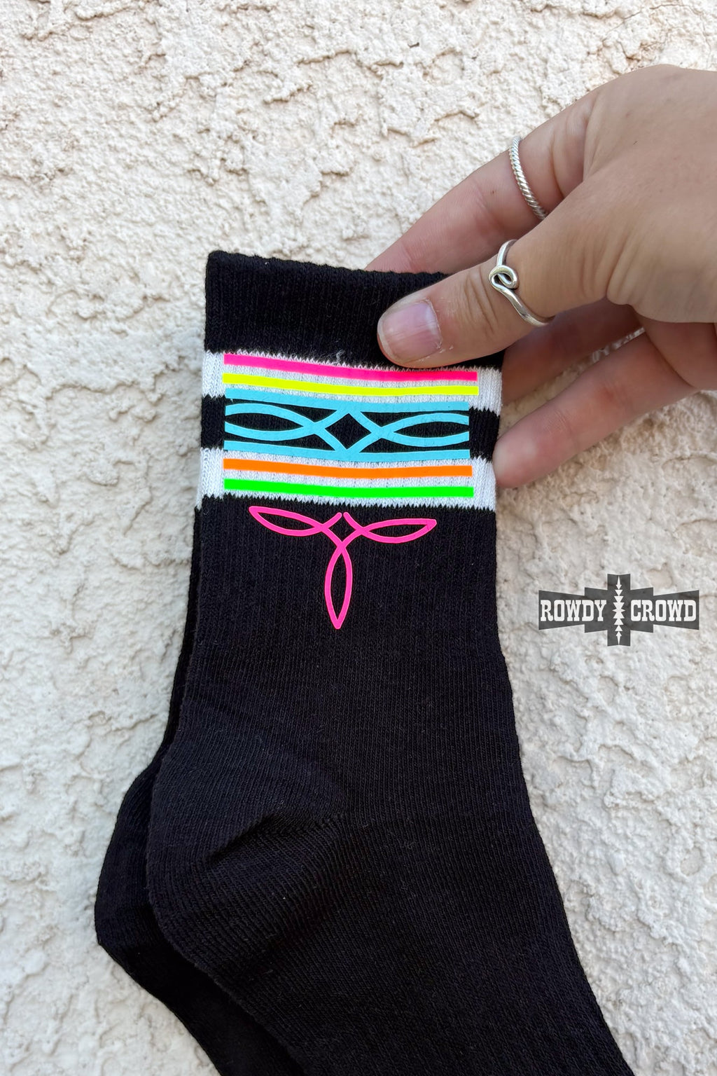 DS Neon Boot Stitch Socks