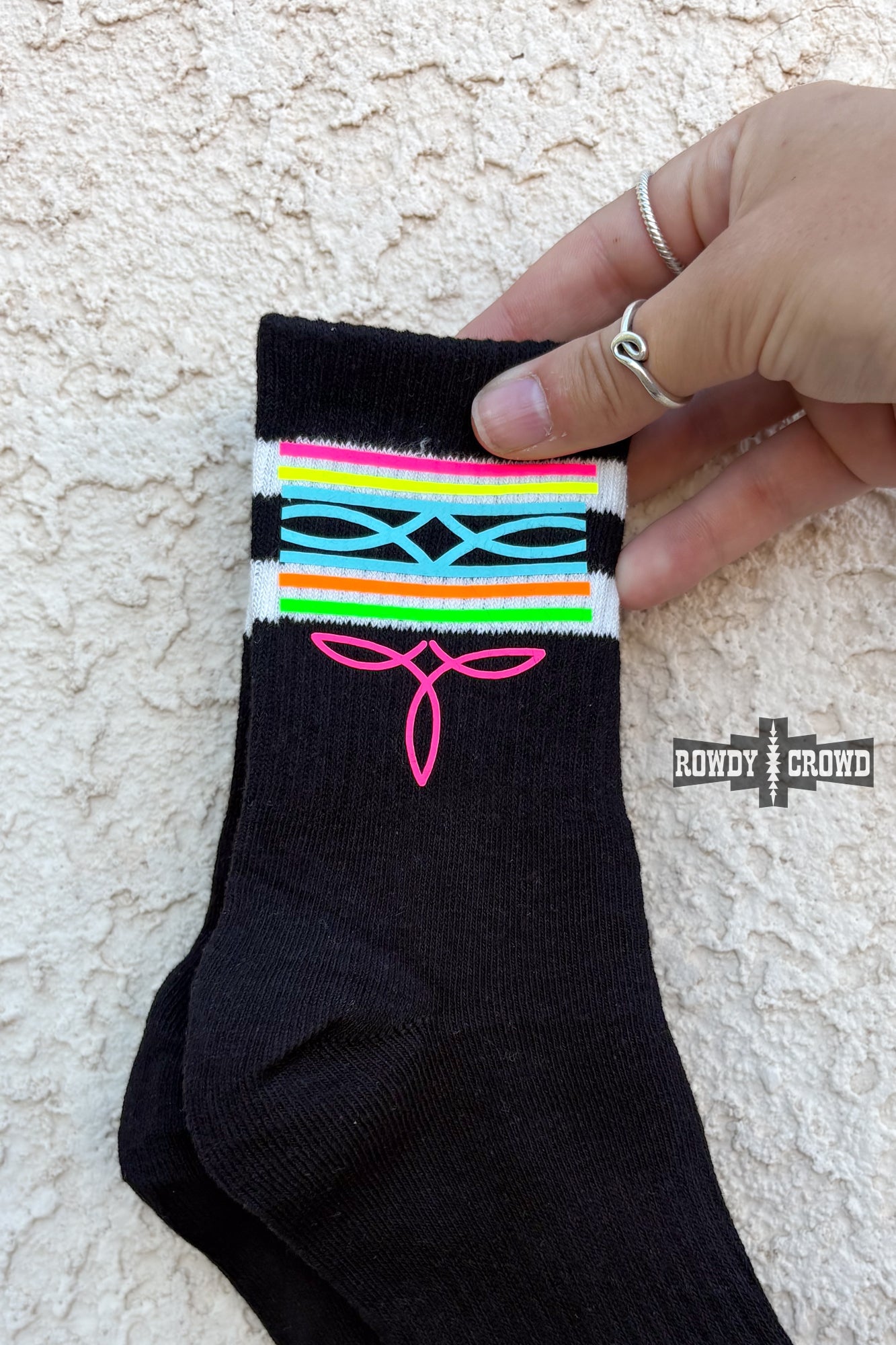 DS Neon Boot Stitch Socks