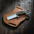 Handmade Rasp Steel Karambit Hunting Knife 7" with Stag Horn Handle & Leather Sheath