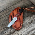 Buckaroo Belt Knife D2 Blade with Leather Wrapped Handle