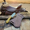 Ranch Small Castrator Knife with Resin Handle and Cross Draw Sheath