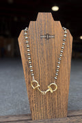 DS Gold Buckle Bit Necklace