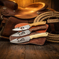 Rasp Steel Gut-Hook Skinner – Hand-Forged Farrier Rasp Blade with Wildlife Cutouts
