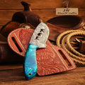 Nessmuk Trail Cowboy Knife 7" Handmade Damascus Belly Blade with Wood Handle