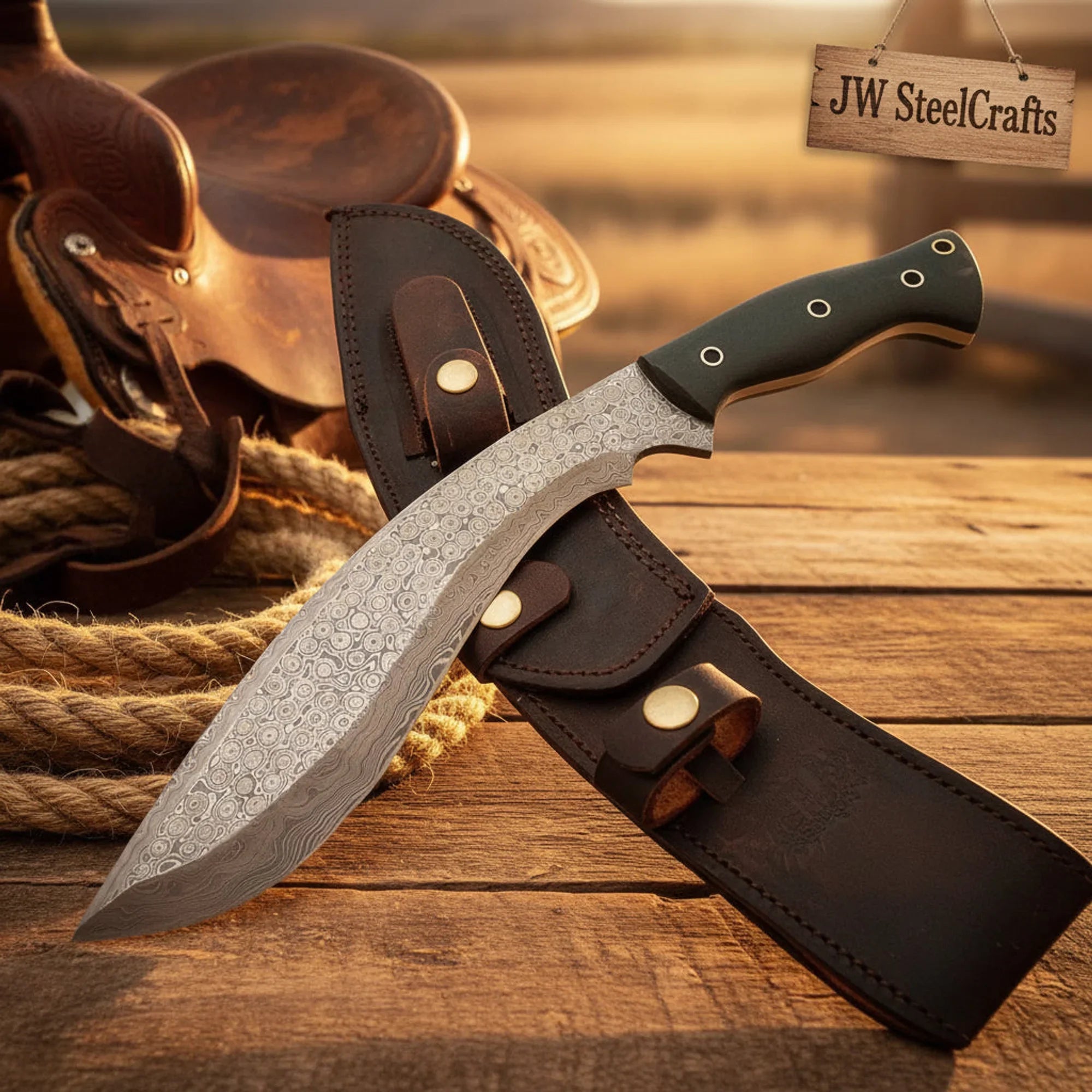 Micarta Gurkha Kukri with Black Micarta Handle