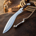 Full-Tang Gurkha Kukri with Carbon Steel Blade and Steel Guard Bolster