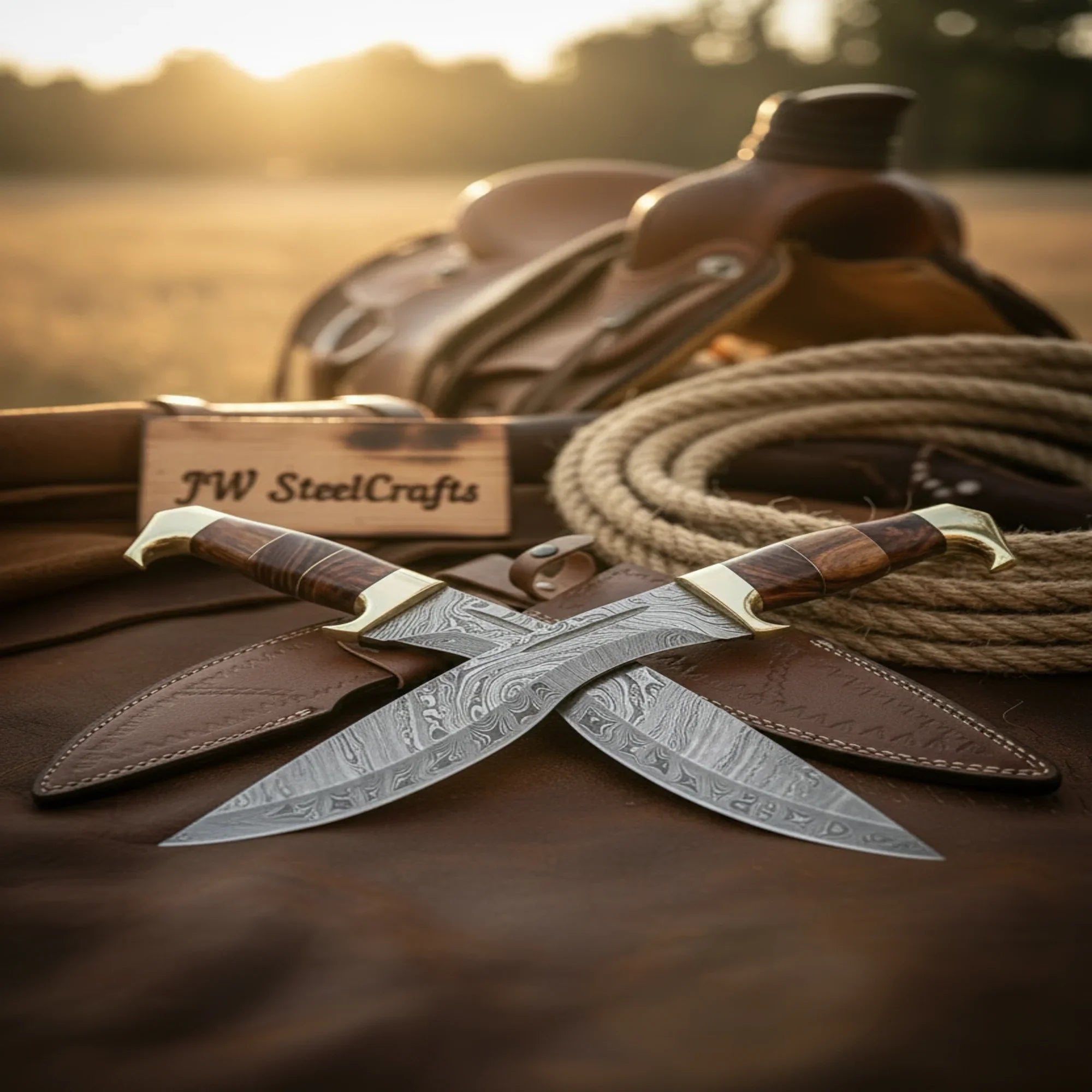Savage Serpent Kukri Knife Set with Rosewood Handles