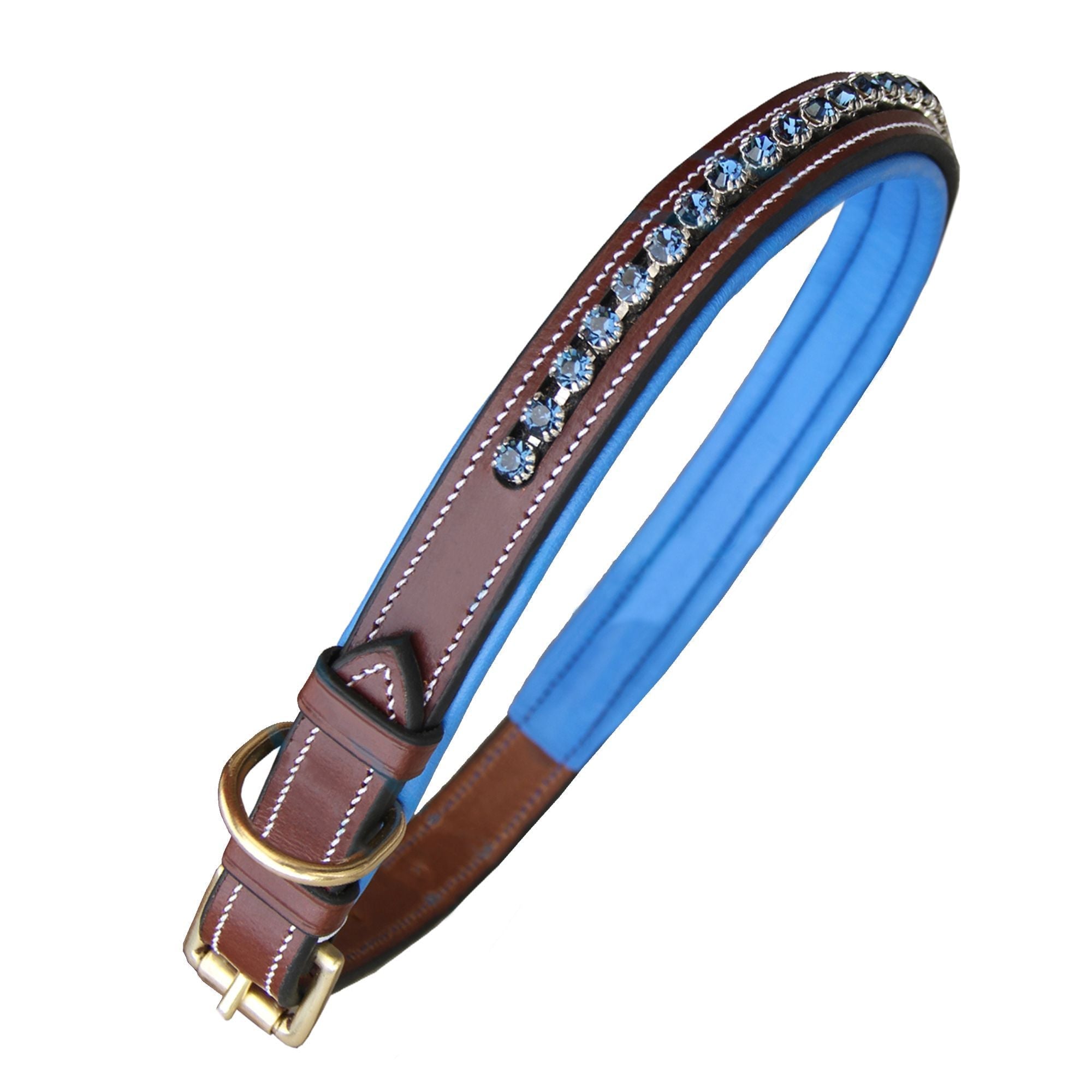 ExionPro Dark Blue Bling Dog Collar by Bridles & Reins - alternate view 2