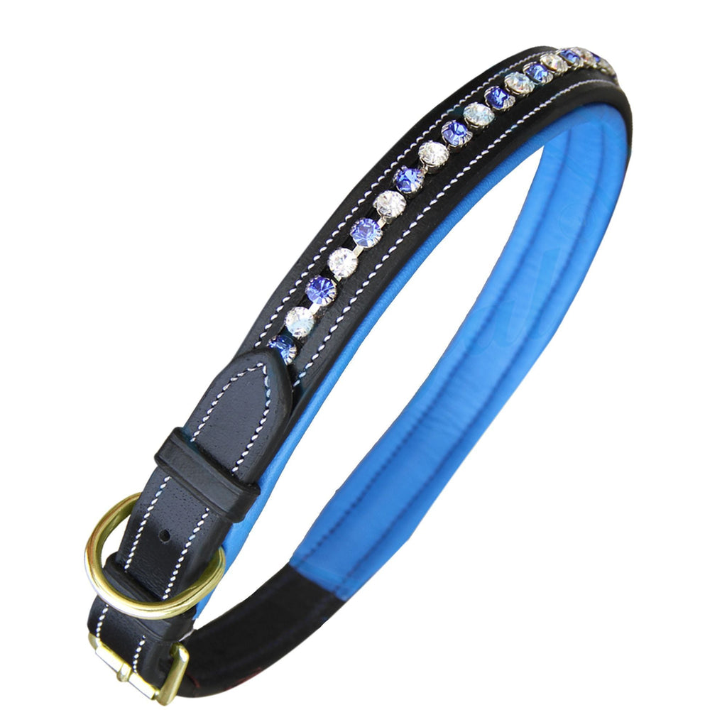 ExionPro White & Blue Bling Dog Collar by Bridles & Reins - alternate view 2