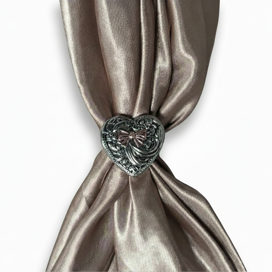 Antique Silver and Copper Heart Concho W263 — view 11