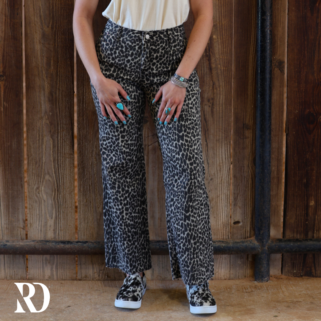 Leighton Leopard Denim | Jeans — view 2