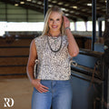 Lenna Side Tie Leopard | Top