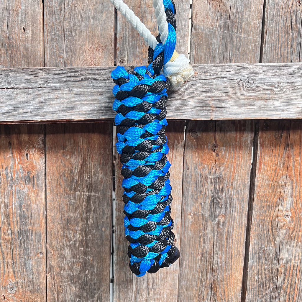 Blue and Black Lariat Noseband Mule Tape Halter — view 4