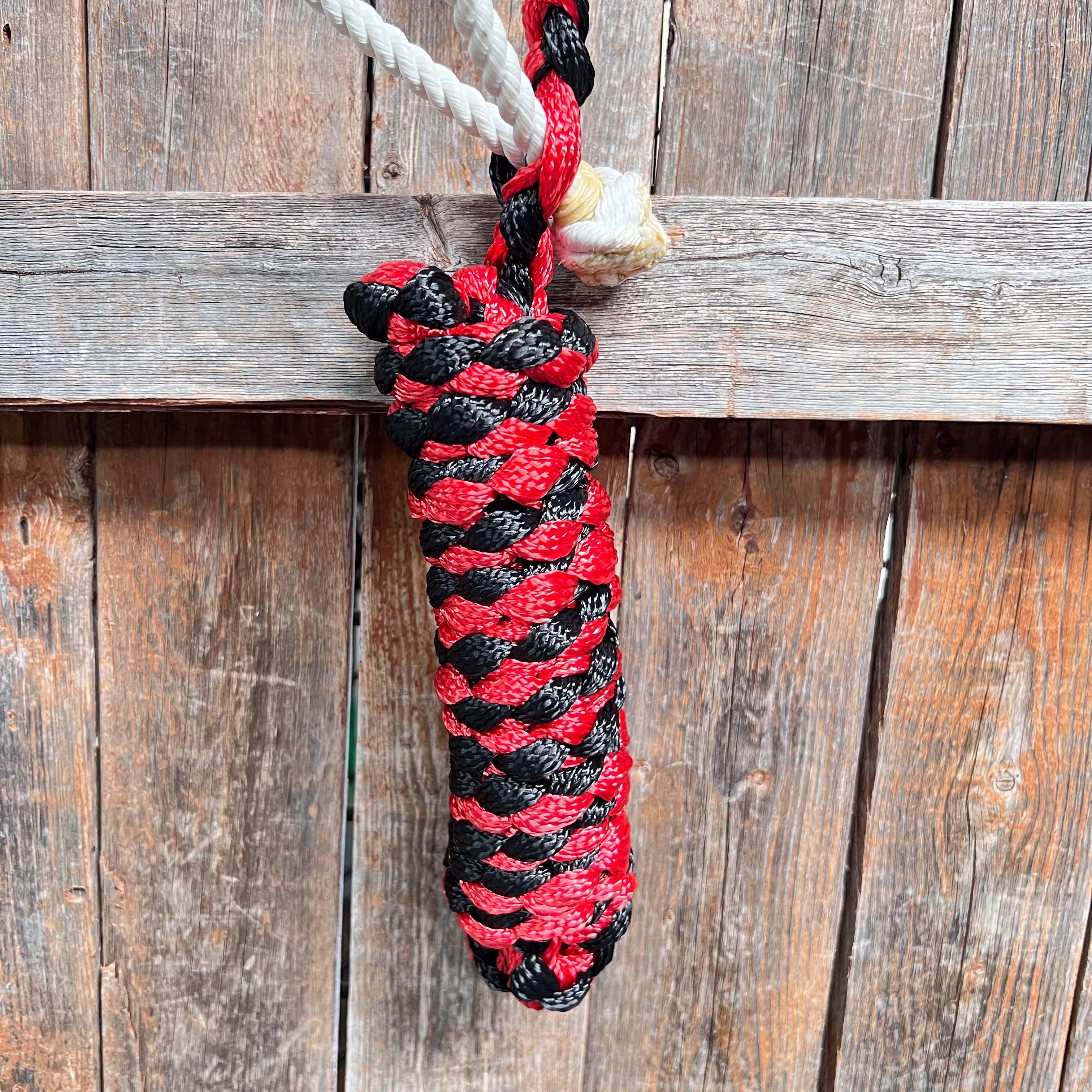 Red and Black Lariat Noseband Mule Tape Halter — view 4