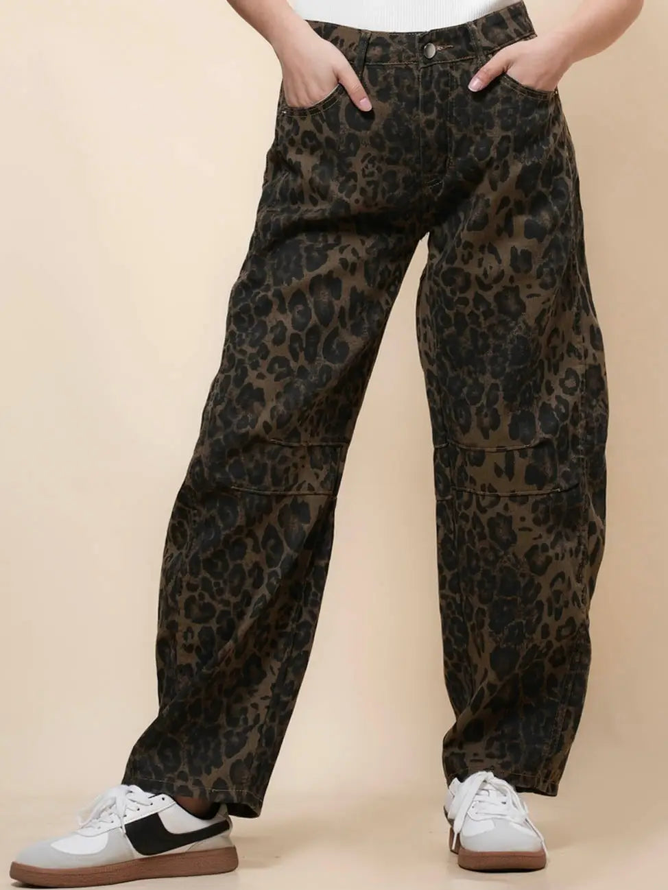 Lottie Leopard Barrel | Jeans — view 4