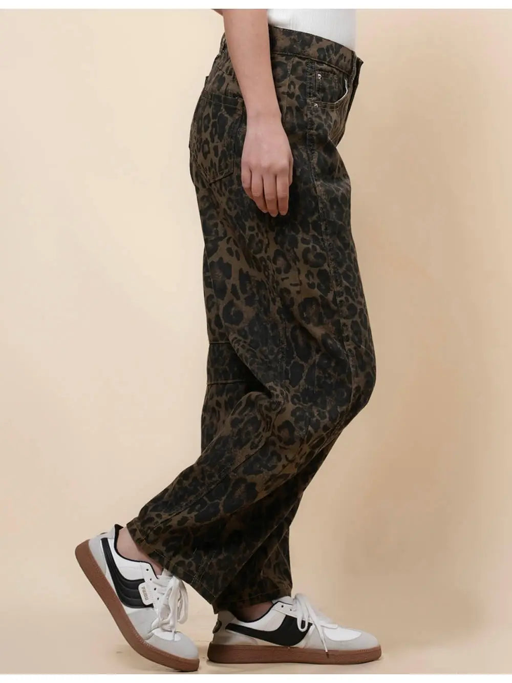 Lottie Leopard Barrel | Jeans — view 5