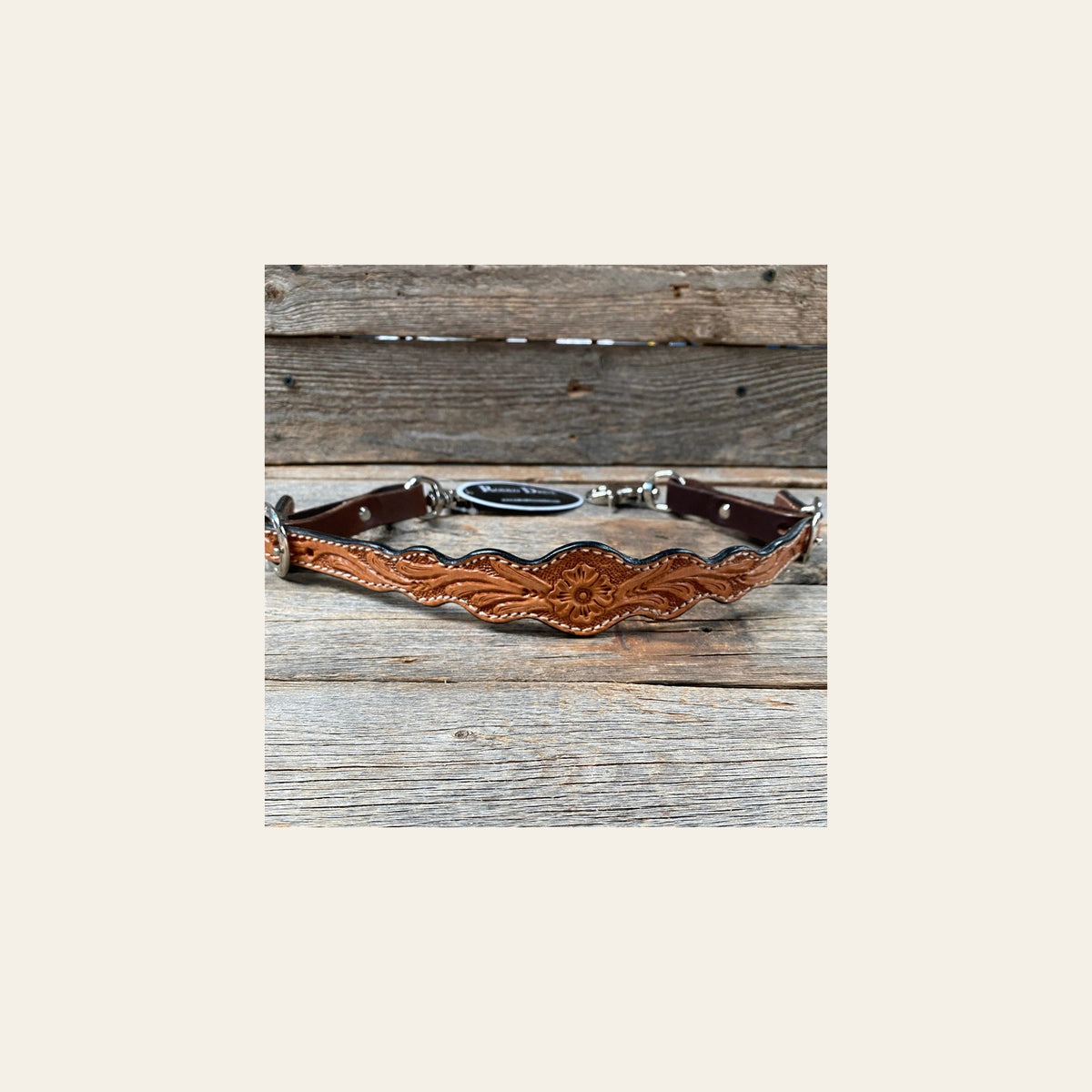 Light Oil Floral Wither Strap #WSFL on a warm cream background
