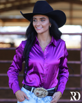 Magenta Satin Performance Rodeo Shirt