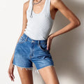 Maxlyn Midi Stretch Denim | Shorts