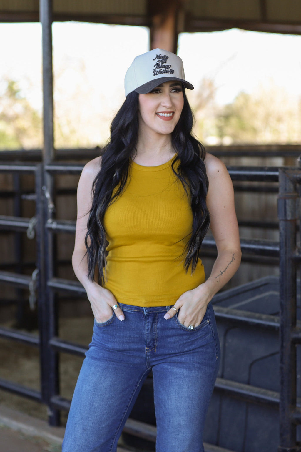 Ribbed All-in-one Tank | Mimosa — view 2