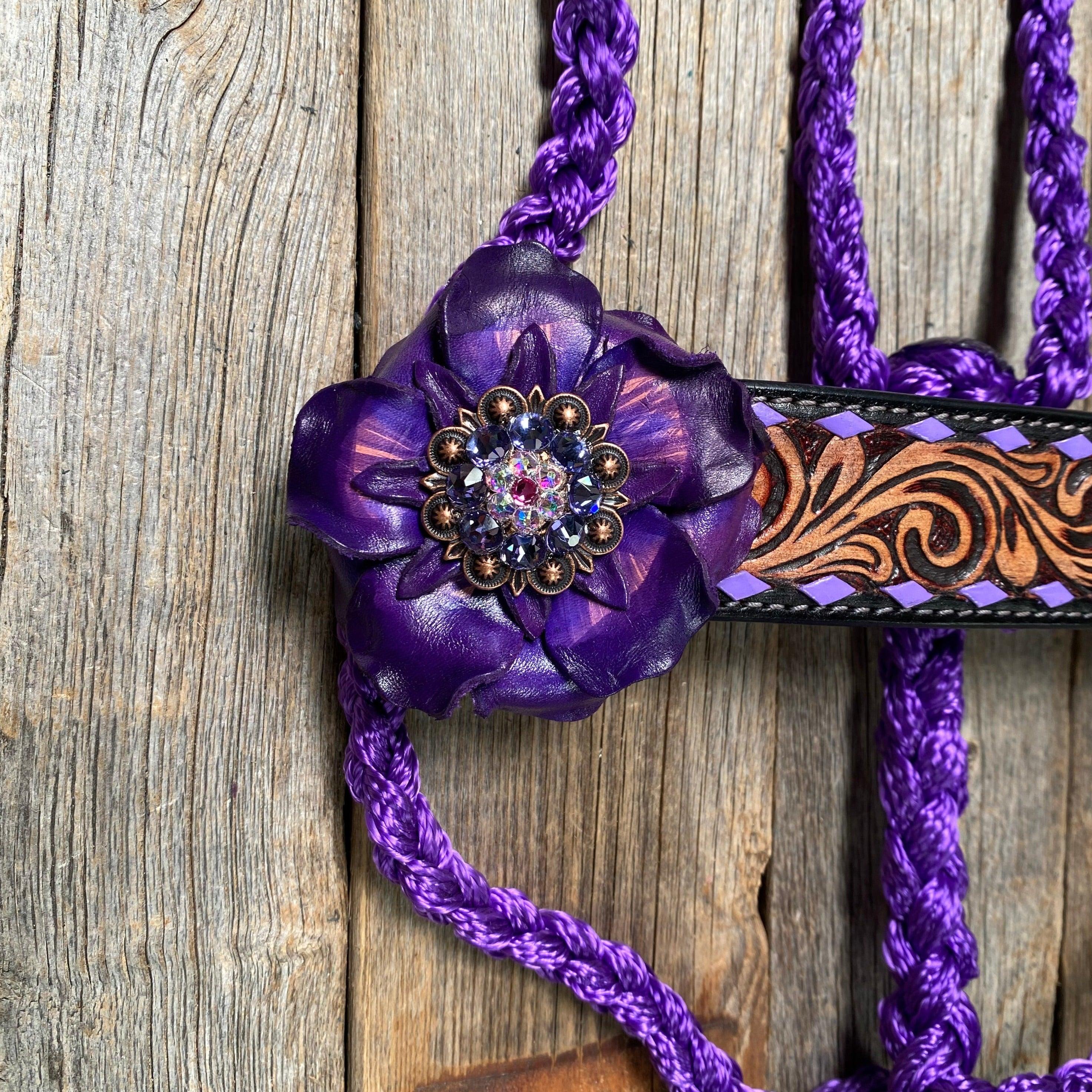 Purple Mule Tape Halter - Purple Gardenia #MT207 — view 3