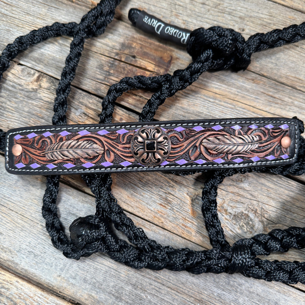 Black Mule Tape Halter - Feather and Western #MT257 — view 2