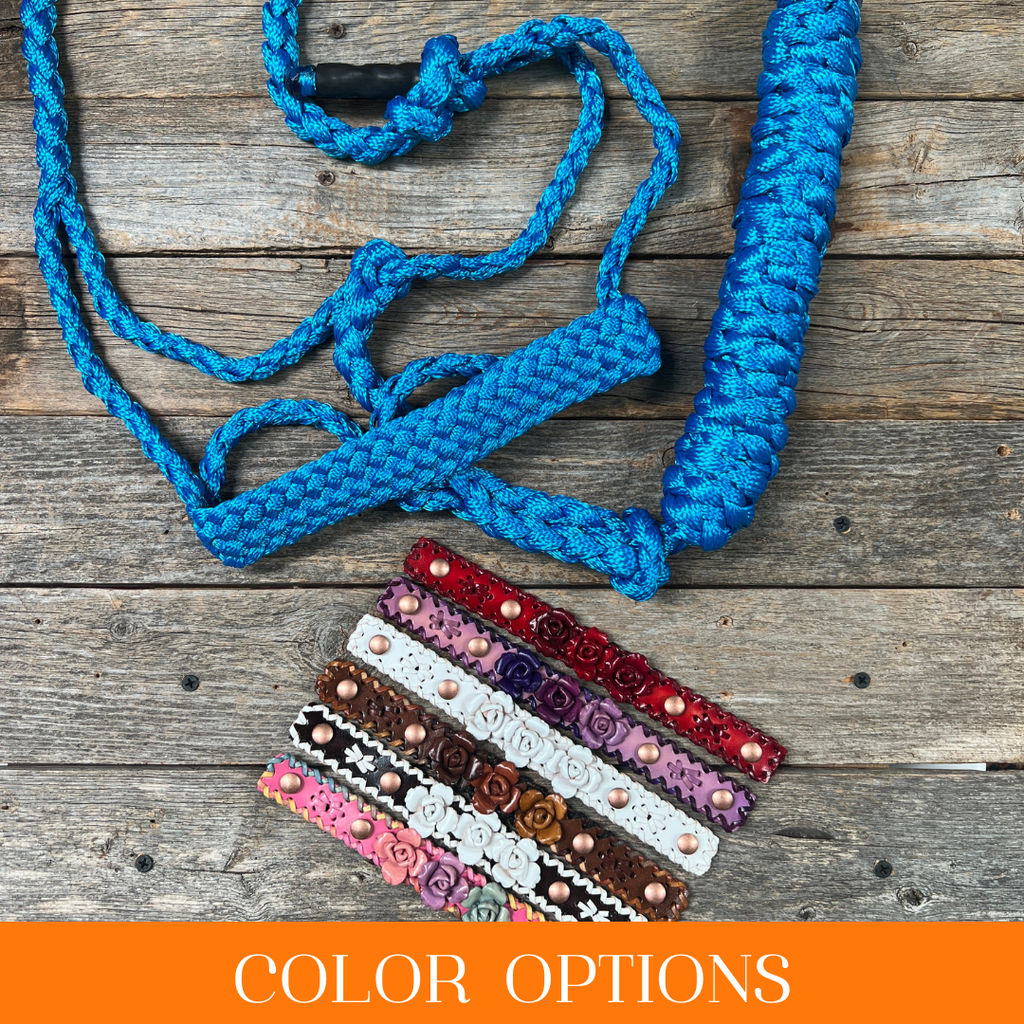 Rose - Blue Mule Tape Halter