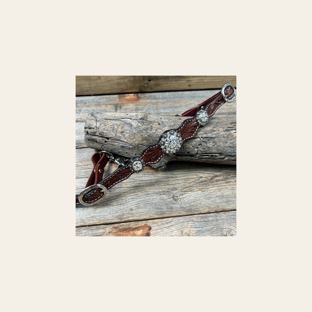 Medium Oil Floral Wither Strap #WS110 on a warm cream background