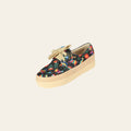 Mexican Artisanal Yute Tennis 50% Cotton, 50% Polyester Multicolor 603958 on a warm cream background